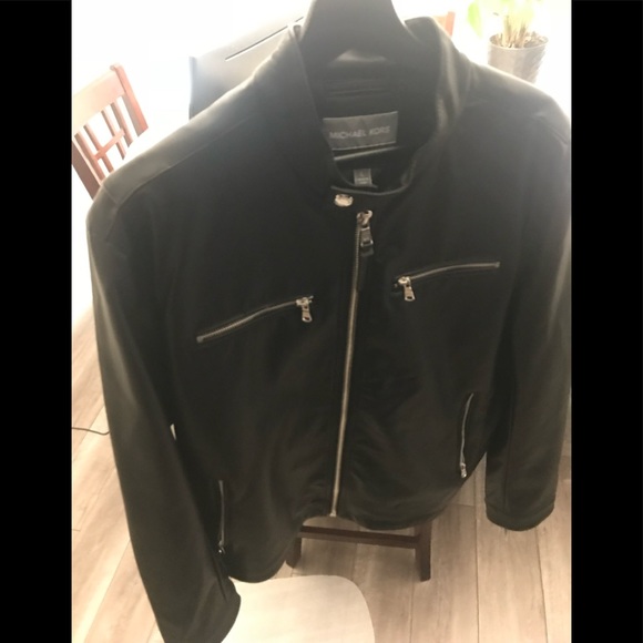 Micheal Kors Synthetic Leather Moto Jacket - Picture 2 of 6